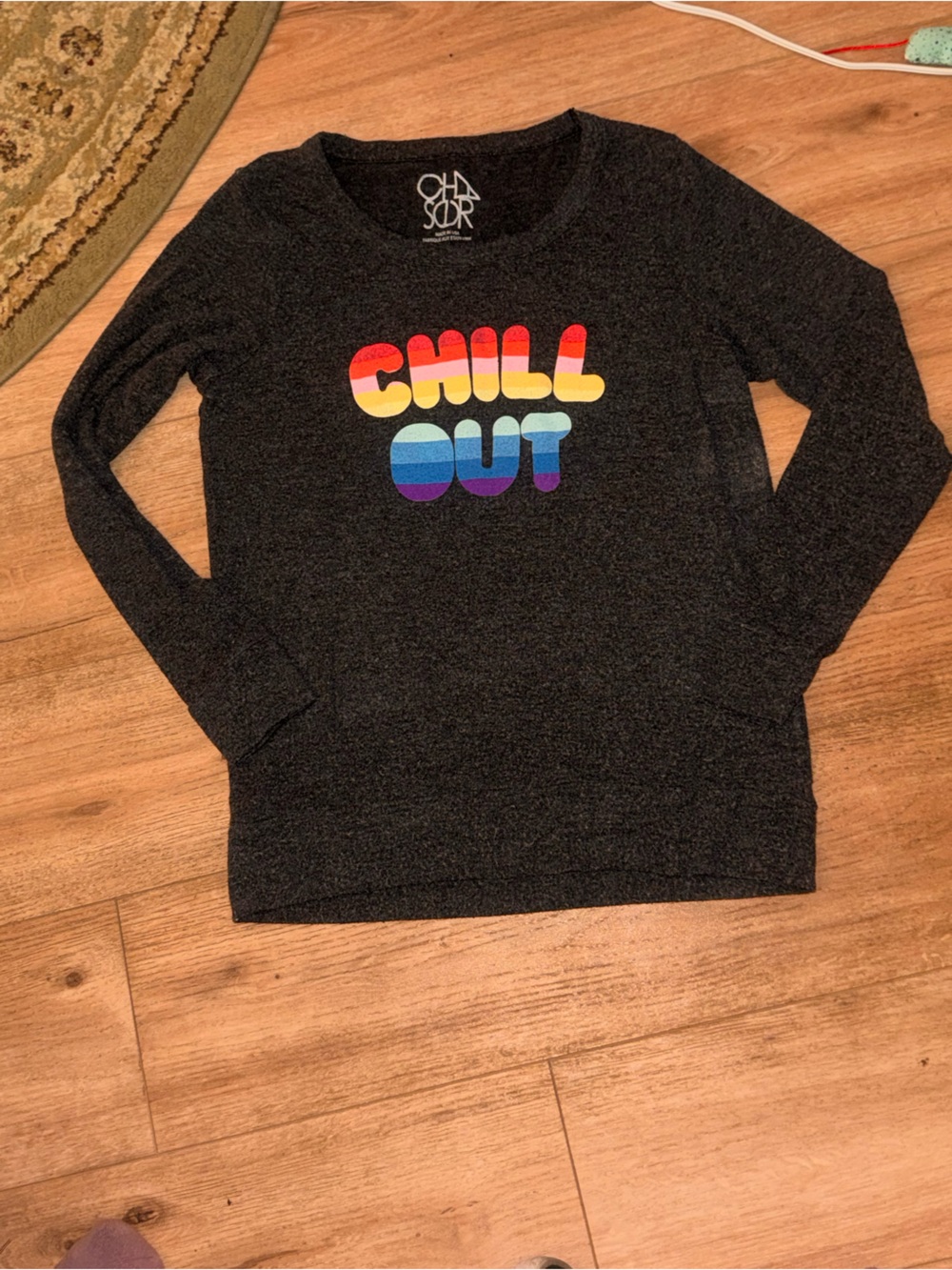 Medium chill out gray long sleeve sweater by chaser